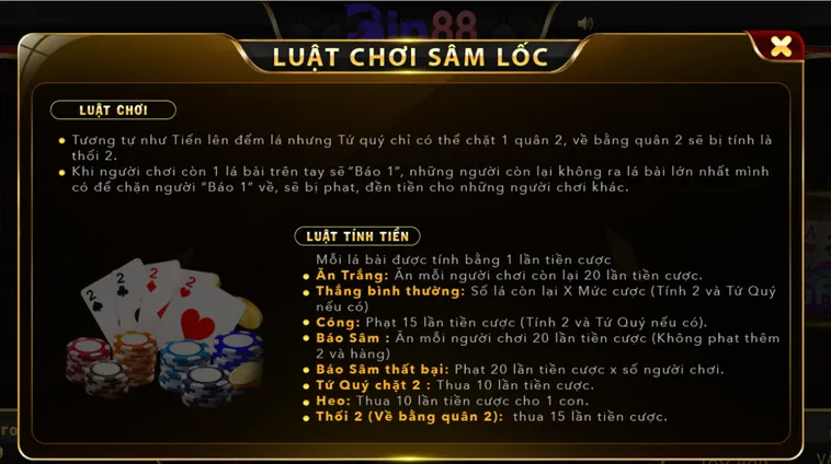 Trải Nghiệm Sâm Lốc Tại Bin88 Đỉnh Cao Game Bài Dân Gian Với Tỷ Lệ Ăn Thưởng Cực Khủng