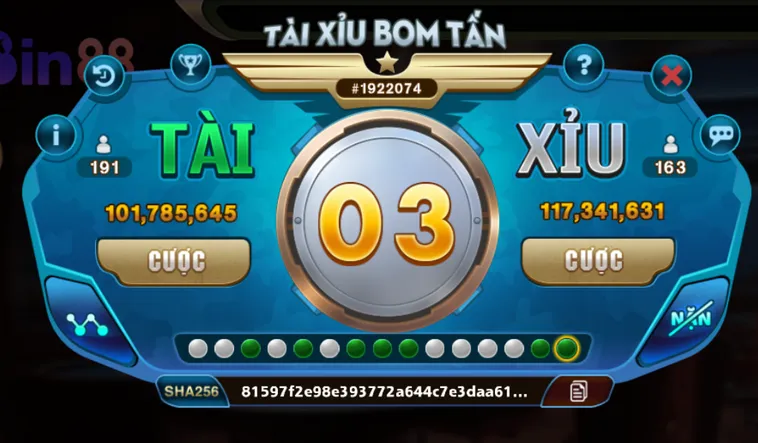 Chinh Phục Siêu Phẩm Tài Xỉu Bom Tấn Tại Bin88 Với Tỷ Lệ Thưởng Khủng
